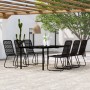 Juego de comedor para jardín 7 piezas negro by , Garden sets - Ref: Foro24-3099171, Price: 881,42 €, Discount: %
