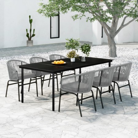 Juego de comedor de jardín 7 piezas ratán sintético gris by , Garden sets - Ref: Foro24-3099237, Price: 733,07 €, Discount: %