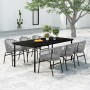 Juego de comedor de jardín 7 piezas ratán sintético gris by , Garden sets - Ref: Foro24-3099237, Price: 733,07 €, Discount: %