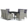 Juego de comedor de jardín 9 piezas gris y negro by , Garden sets - Ref: Foro24-3099364, Price: 1,00 €, Discount: %