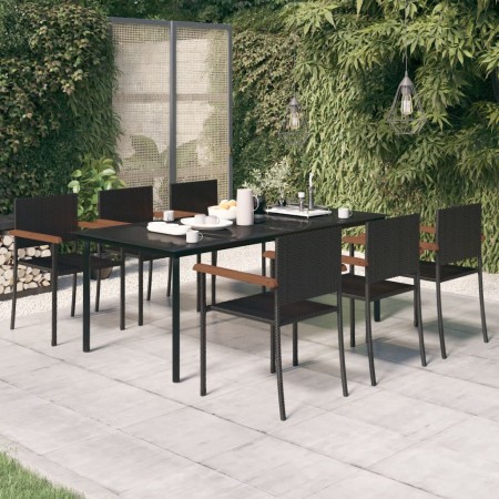 Juego de comedor para jardín 7 piezas negro von , Gartensets - Ref: Foro24-3099417, Preis: 541,06 €, Rabatt: -5%%