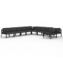 Set muebles de jardín 10 pzas y cojines aluminio gris antracita von , Gartensets - Ref: Foro24-3107827, Preis: 1,00 €, Rabatt: %