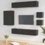 Set de muebles para TV 8 piezas madera contrachapada negro von , TV-Möbel - Ref: Foro24-3114487, Preis: 301,34 €, Rabatt: -5%%