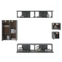 Set de muebles para TV 8 piezas madera contrachapada negro von , TV-Möbel - Ref: Foro24-3114487, Preis: 301,34 €, Rabatt: -5%%