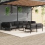 Set muebles de jardín 10 pzas y cojines aluminio gris antracita von , Gartensets - Ref: Foro24-3115927, Preis: 1,00 €, Rabatt: %