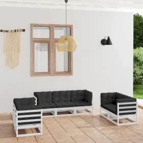 7-piece garden furniture set with solid pine wood cushions by vidaXL, Garden sets - Ref: Foro24-3076500, Price: 797,39 €, Dis...