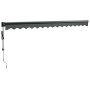 Toldo retráctil automático gris antracita 4,5x3 m