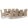 Set comedor de jardín 11 pzas con cojines ratán sintético beige by , Garden sets - Ref: Foro24-3157574, Price: 1,00 €, Discou...