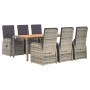 Set comedor jardín 7 pzas y cojines ratán sintético gris de , Conjuntos de jardín - Ref: Foro24-3157588, Precio: 1,00 €, Desc...