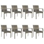 Set comedor jardín 9 pzas y cojines ratán sintético negro gris von , Gartensets - Ref: Foro24-3185142, Preis: 679,98 €, Rabat...