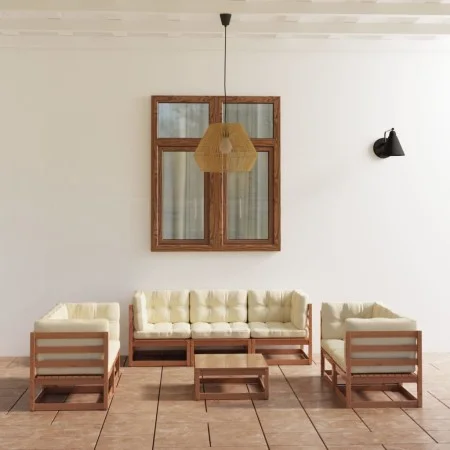 Garden furniture 8 pieces with cushions made of solid pine wood by vidaXL, Garden sets - Ref: Foro24-3076507, Price: 896,80 €...