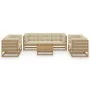 Muebles de jardín 8 piezas con cojines de madera de pino maciza de vidaXL, Conjuntos de jardín - Ref: Foro24-3076507, Precio:...