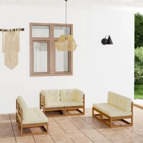 6-piece garden furniture set with solid pine wood cushions by vidaXL, Garden sets - Ref: Foro24-3076462, Price: 618,19 €, Dis...