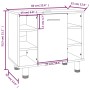 Set de muebles de baño 3 pzas madera contrachapada roble marrón von , Badezimmermöbel - Ref: Foro24-3187608, Preis: 193,48 €,...