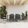 Juego de comedor de jardín 7 pzas ratán sintético y acero negro by , Garden sets - Ref: Foro24-3203310, Price: 330,95 €, Disc...