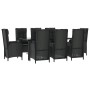 Set de comedor de jardín 9 pzas y cojines ratán sintético negro by , Garden sets - Ref: Foro24-3185194, Price: 1,00 €, Discou...
