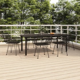 Juego de comedor de jardín 7 piezas ratán sintético negro von , Gartensets - Ref: Foro24-3157871, Preis: 638,57 €, Rabatt: -5%%