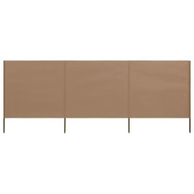 Paravientos de playa de 3 paneles tela gris taupe 400x80 cm von , Sonnenschirme - Ref: Foro24-47143, Preis: 37,30 €, Rabatt: %