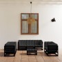 8-piece garden furniture set with solid pine wood cushions by vidaXL, Garden sets - Ref: Foro24-3076508, Price: 948,45 €, Dis...