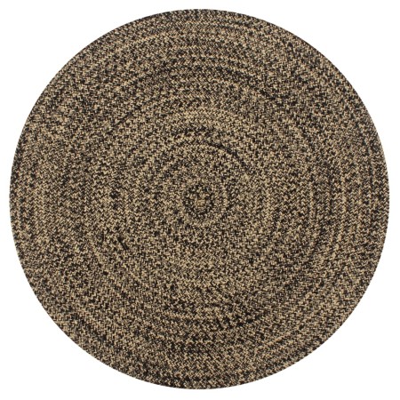 Alfombra de yute tejida a mano negro y natural 90 cm de , Alfombras - Ref: Foro24-133725, Precio: 31,99 €, Descuento: %
