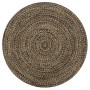 Alfombra de yute tejida a mano negro y natural 90 cm de , Alfombras - Ref: Foro24-133725, Precio: 31,99 €, Descuento: %
