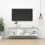 TV de pared con madera contrachapada blanco 37x37x142,5 cm von , TV-Möbel - Ref: Foro24-805489, Preis: 61,13 €, Rabatt: -5%%