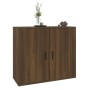 Aparador de madera contrachapada marrón roble 80x33x70 cm von , Sideboards - Ref: Foro24-816567, Preis: 88,39 €, Rabatt: %