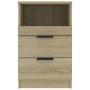 Mesita de noche madera contrachapada color roble Sonoma de , Mesitas de noche - Ref: Foro24-811238, Precio: 62,29 €, Descuent...