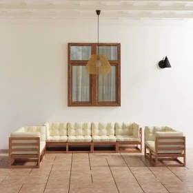 Garden furniture 8 pieces with cushions made of solid pine wood by vidaXL, Garden sets - Ref: Foro24-3076512, Price: 965,75 €...