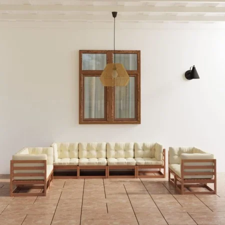 Gartenmöbel 8-teilig mit Kissen aus massivem Kiefernholz von vidaXL, Gartensets - Ref: Foro24-3076512, Preis: 965,75 €, Rabat...