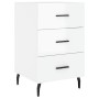 Mesita de noche madera de ingeniería blanco brillo 40x40x66 cm de , Mesitas de noche - Ref: Foro24-827678, Precio: 72,13 €
