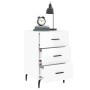 Mesita de noche madera de ingeniería blanco brillo 40x40x66 cm de , Mesitas de noche - Ref: Foro24-827678, Precio: 72,13 €