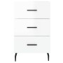 Mesita de noche madera de ingeniería blanco brillo 40x40x66 cm de , Mesitas de noche - Ref: Foro24-827678, Precio: 72,13 €