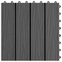 Baldosas porche relieve profundo WPC 30x30 cm 1 m² negro 11 uds von , Böden und Teppiche - Ref: Foro24-45036, Preis: 68,04 €,...
