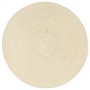 Manteles individuales redondos 4 uds algodón natural liso 38 cm de , Manteles individuales - Ref: Foro24-133842, Precio: 19,8...