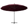 Sombrilla colgante con palo de aluminio burdeos 3 m de , Sombrillas - Ref: Foro24-47224, Precio: 152,21 €, Descuento: %