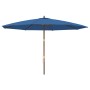 Sombrilla de jardín con poste de madera azul azure 400x273 cm von , Sonnenschirme - Ref: Foro24-363182, Preis: 147,84 €, Raba...
