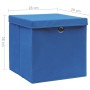 Cajas de almacenaje con tapas 4 uds azul 28x28x28 cm von , Aufbewahrungskörbe - Ref: Foro24-325196, Preis: 28,63 €, Rabatt: %