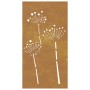 Adorno de pared de jardín acero corten diseño flores 105x55 cm by , Posters, prints and visual art - Ref: Foro24-824486, Pric...