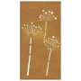 Adorno de pared de jardín acero corten diseño flores 105x55 cm by , Posters, prints and visual art - Ref: Foro24-824486, Pric...