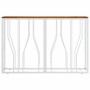 Mesa consola acero inoxidable y madera maciza acacia plateada de , Mesas auxiliares - Ref: Foro24-350031, Precio: 217,70 €, D...