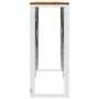 Mesa consola acero inoxidable y madera maciza acacia plateada de , Mesas auxiliares - Ref: Foro24-350031, Precio: 217,70 €, D...
