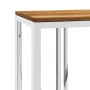 Mesa consola acero inoxidable y madera maciza acacia plateada de , Mesas auxiliares - Ref: Foro24-350031, Precio: 217,70 €, D...