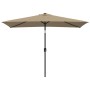 Sombrilla de jardín con palo de metal taupe 300x200 cm by , Umbrellas - Ref: Foro24-44502, Price: 66,01 €, Discount: %