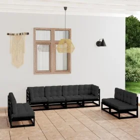 8-teiliges Gartenmöbel-Set mit Kissen aus massivem Kiefernholz von vidaXL, Gartensets - Ref: Foro24-3076483, Preis: 882,25 €,...