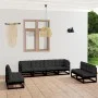 8-piece garden furniture set with solid pine wood cushions by vidaXL, Garden sets - Ref: Foro24-3076483, Price: 882,25 €, Dis...