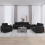 Juego de sofás con cojines 3 piezas tela microfibra negro by , Sofas - Ref: Foro24-3202293, Price: 764,65 €, Discount: %