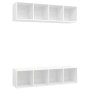 Muebles de salón de pared 2 uds madera ingeniería blanco by , TV Furniture - Ref: Foro24-3079781, Price: 118,58 €, Discount: %
