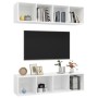 Muebles de salón de pared 2 uds madera ingeniería blanco by , TV Furniture - Ref: Foro24-3079781, Price: 118,58 €, Discount: %