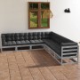 Gartenmöbel-Set 7-teilig und Kissen aus massivem Kiefernholz von vidaXL, Gartensets - Ref: Foro24-3076556, Preis: 650,96 €, R...